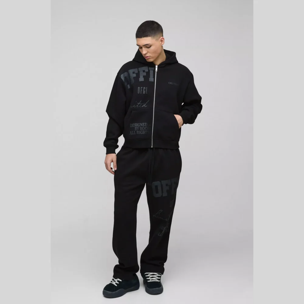 Oversized Interlock T-shirt And Jogger Tracksuit
