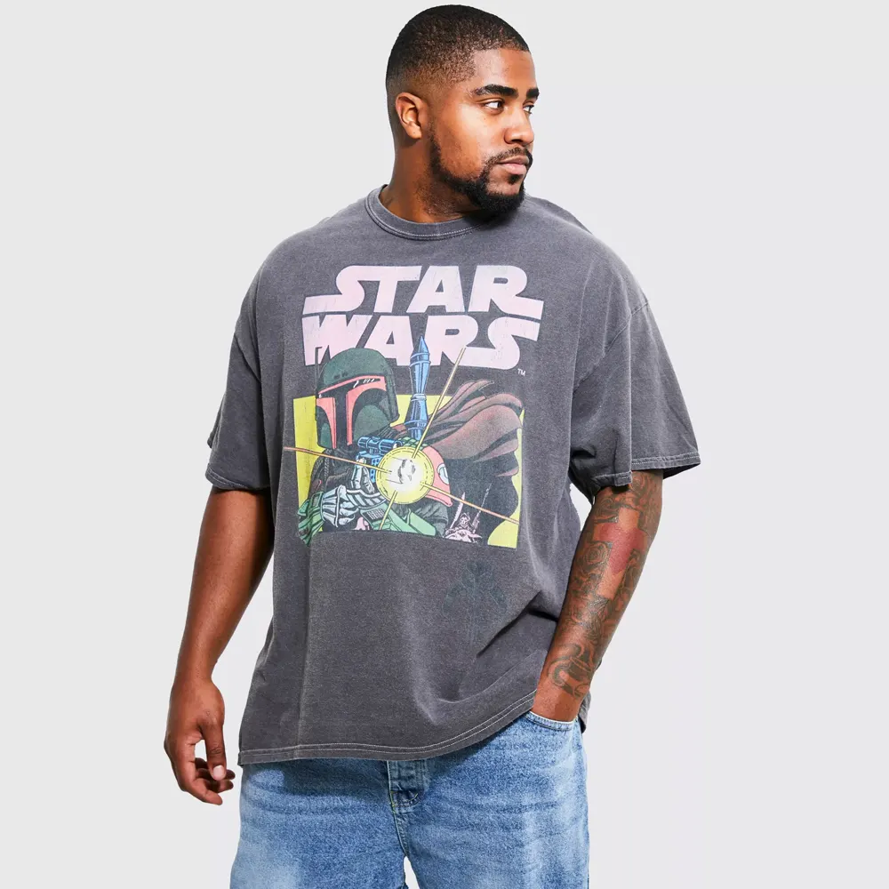 Oversized Washed Dove Graphic T-Shirt
