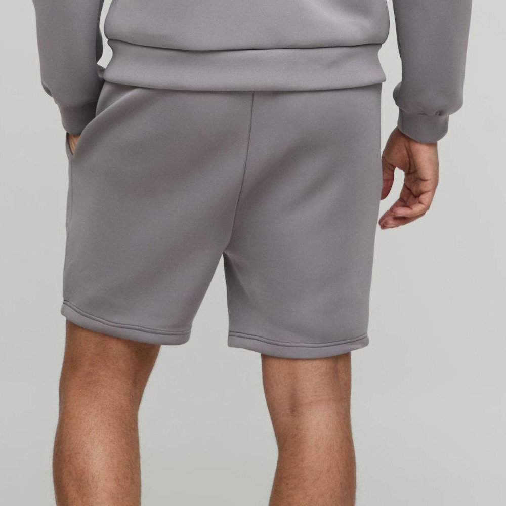 Oversized Washed Rhinestone Jersey Shorts