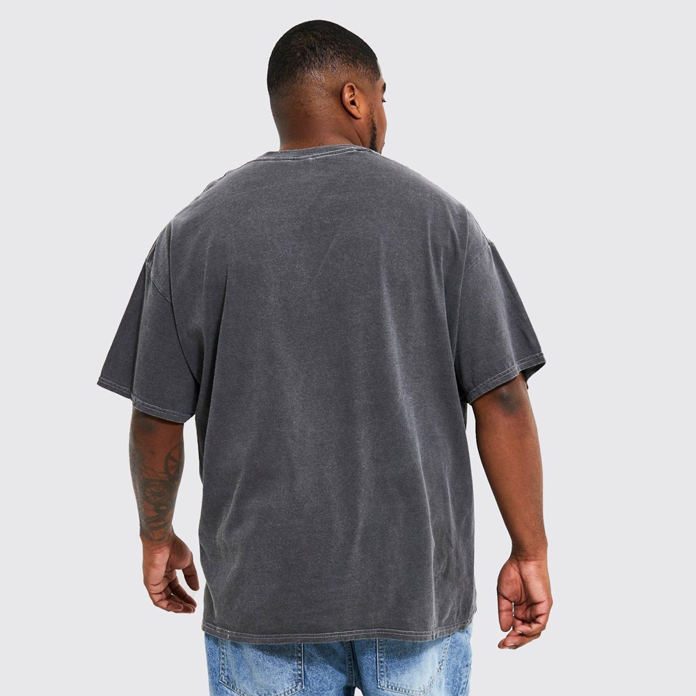 Oversized Washed Dove Graphic T-Shirt